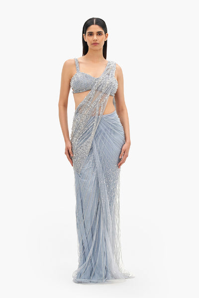 Gaurav Gupta The Cosmic Glint Saree Gown indian designer wear online shopping melange singapore
