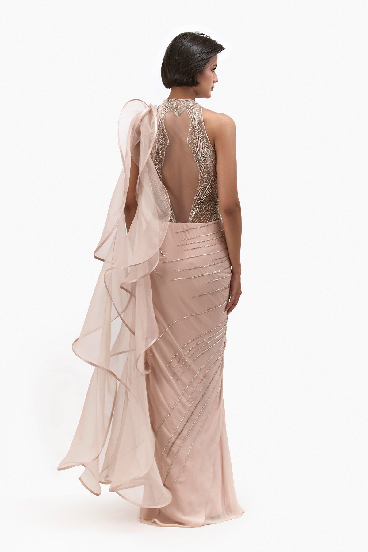 Gaurav Gupta The Cosmic Prism Saree Gown indian designer wear online shopping melange singapore