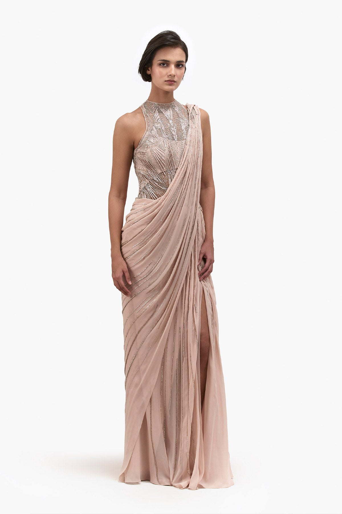 Gaurav Gupta The Cosmic Prism Saree Gown indian designer wear online shopping melange singapore