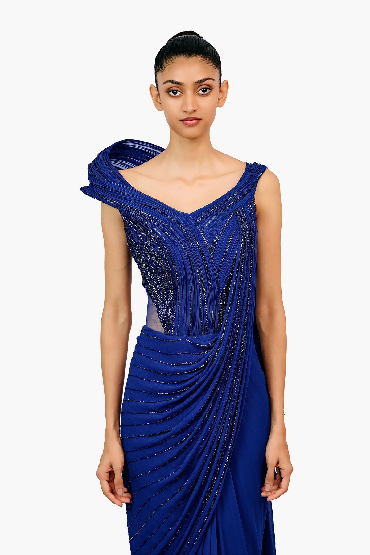 Gaurav Gupta The Cosmic Sculpt Saree indian designer wear online shopping melange singapore 
