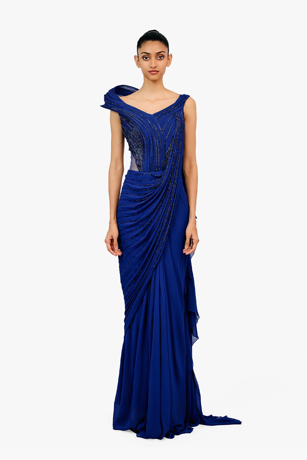 Gaurav Gupta The Cosmic Sculpt Saree indian designer wear online shopping melange singapore 
