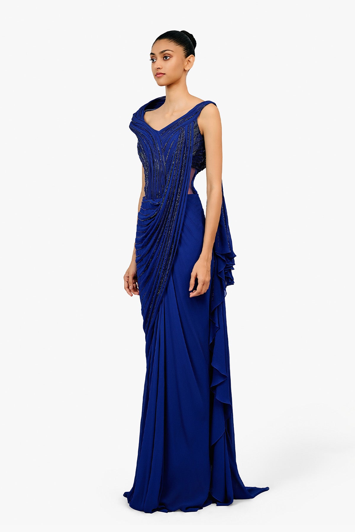 Gaurav Gupta The Cosmic Sculpt Saree indian designer wear online shopping melange singapore 
