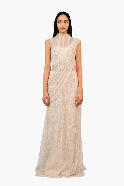 Gaurav Gupta The Crystal Saree indian designer wear online shopping melange singapore 