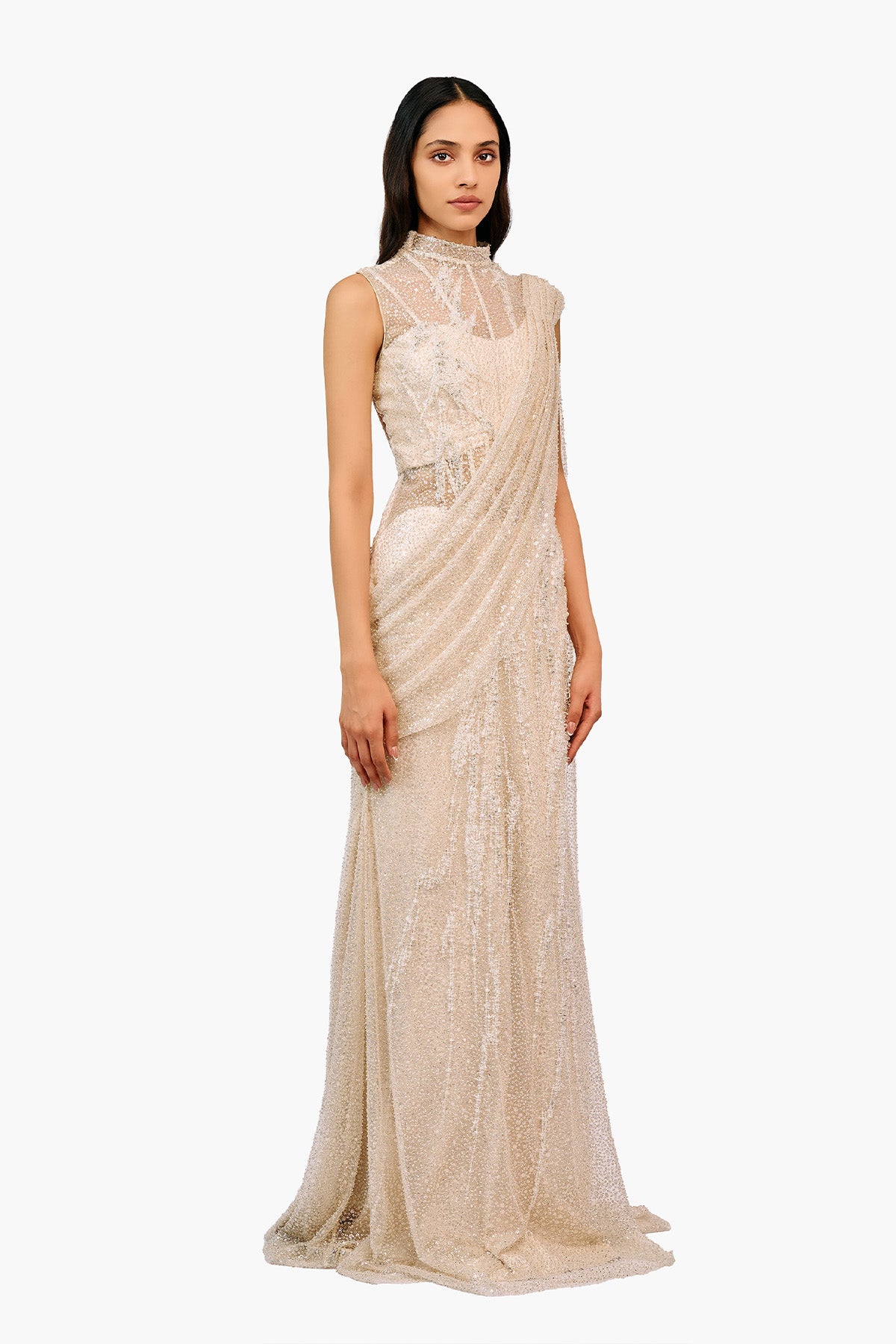 Gaurav Gupta The Crystal Saree indian designer wear online shopping melange singapore 