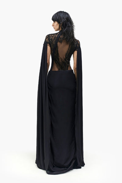 Gaurav Gupta The Eclipse Realm Saree Gown indian designer wear online shopping melange singapore 
