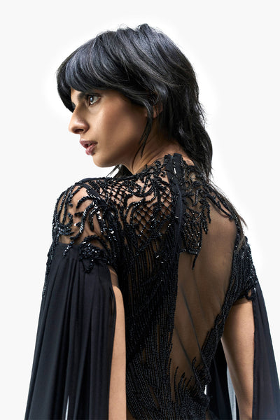 Gaurav Gupta The Eclipse Realm Saree Gown indian designer wear online shopping melange singapore 
