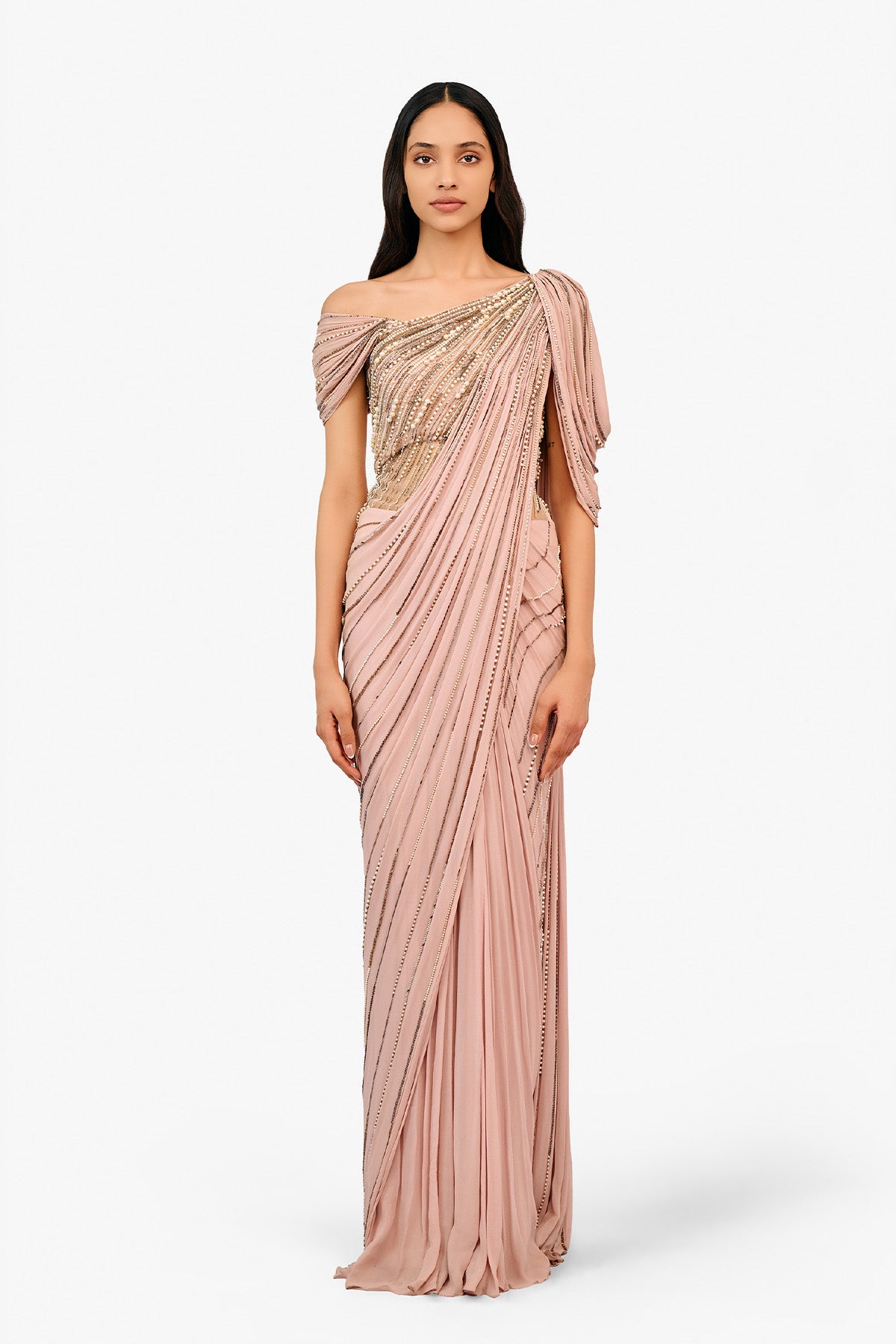 Gaurav Gupta The Ecliptic Saree Gown indian designer wear online shopping melange singapore 