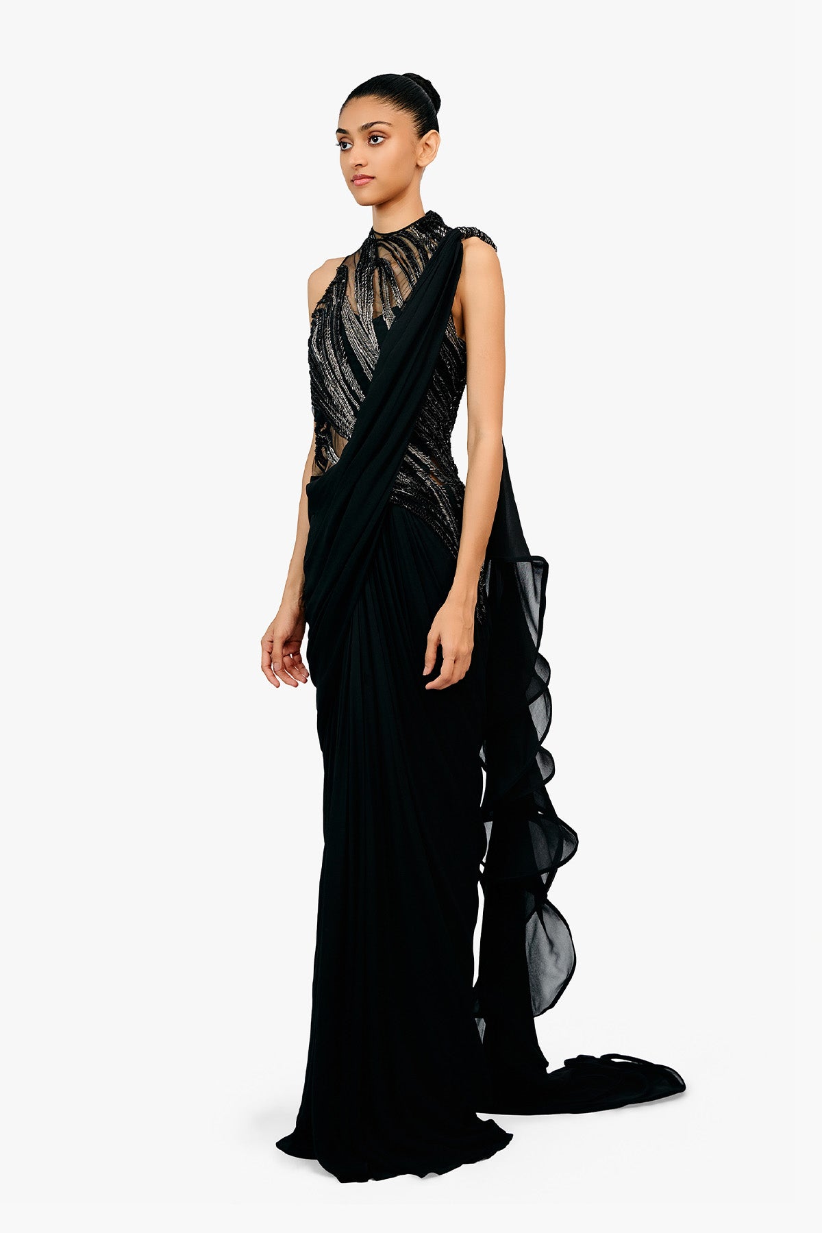 Gaurav Gupta The Orion Saree Gown indian designer wear online shopping melange singapore 