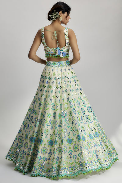 Gopi Vaid Aanya Mela Lehenga Set indian designer wear online shopping melange singapore