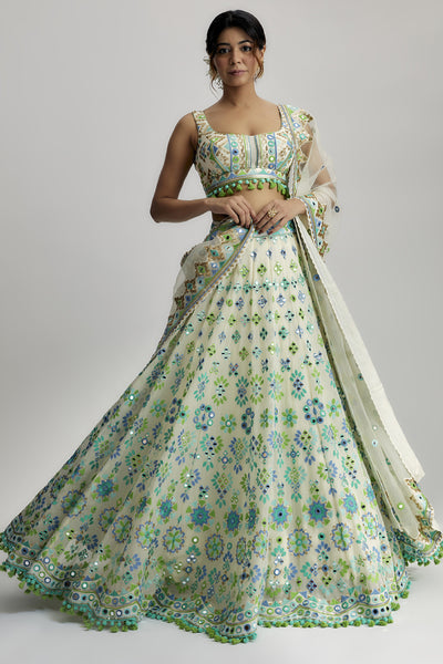 Gopi Vaid Aanya Mela Lehenga Set indian designer wear online shopping melange singapore 