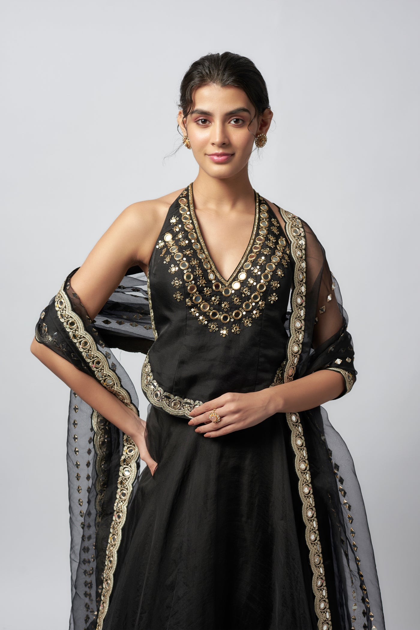 Gopi Vaid Aashreen Lehenga Set indian designer wear online shopping melange singapore