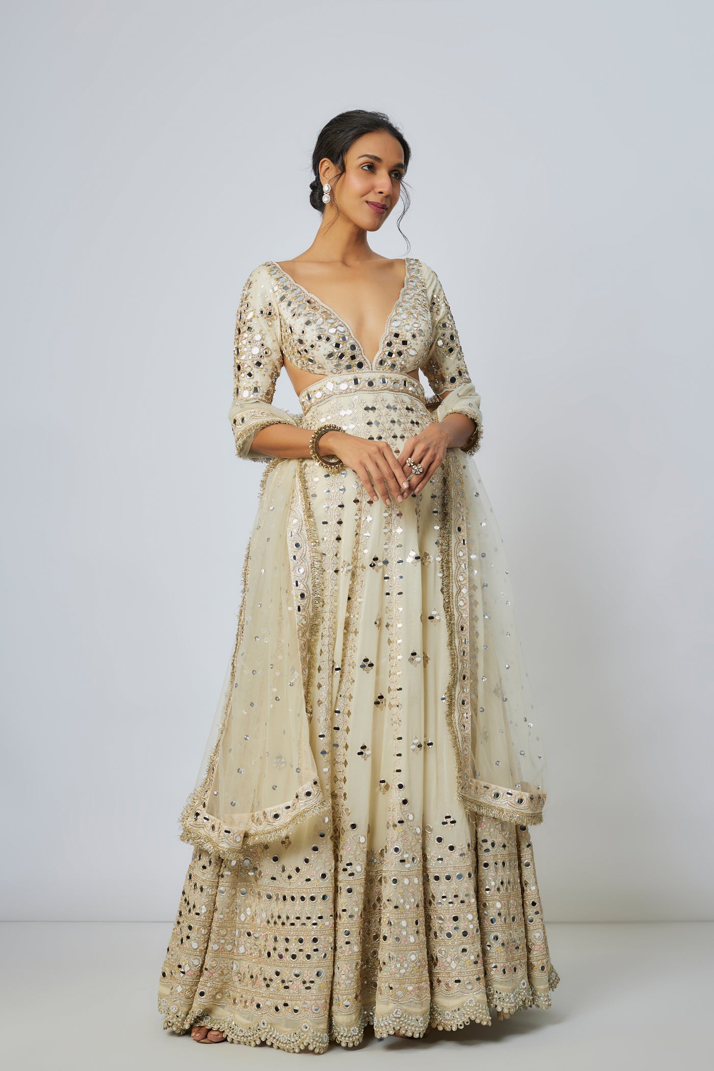 Gopi Vaid Aasmi Anarkali Set indian designer wear online shopping melange singapore

