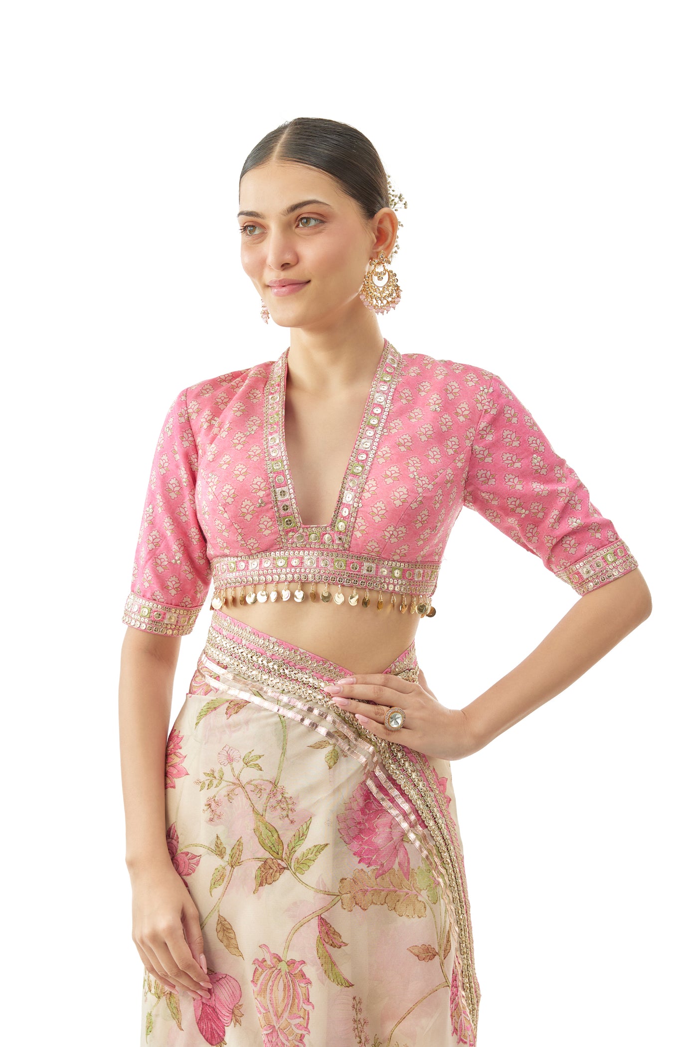 Gopi Vaid Aavika Saree Set Indian designer wear online shopping melange singapore