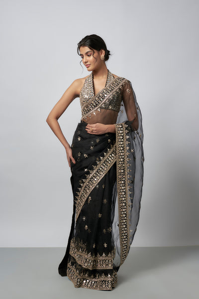 Gopi Vaid Abhinaya Saree Set indian designer wear online shopping melange singapore