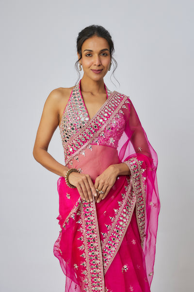 Gopi Vaid Abhinaya Saree Set indian designer wear online shopping melange singapore