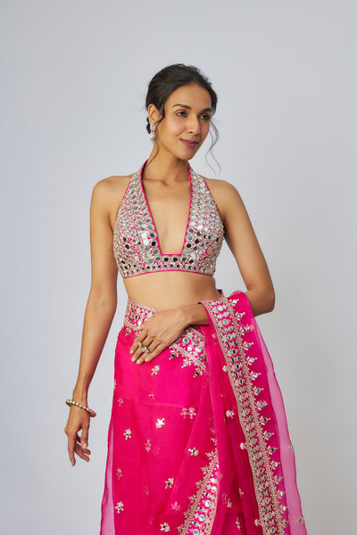Gopi Vaid Abhinaya Saree Set indian designer wear online shopping melange singapore