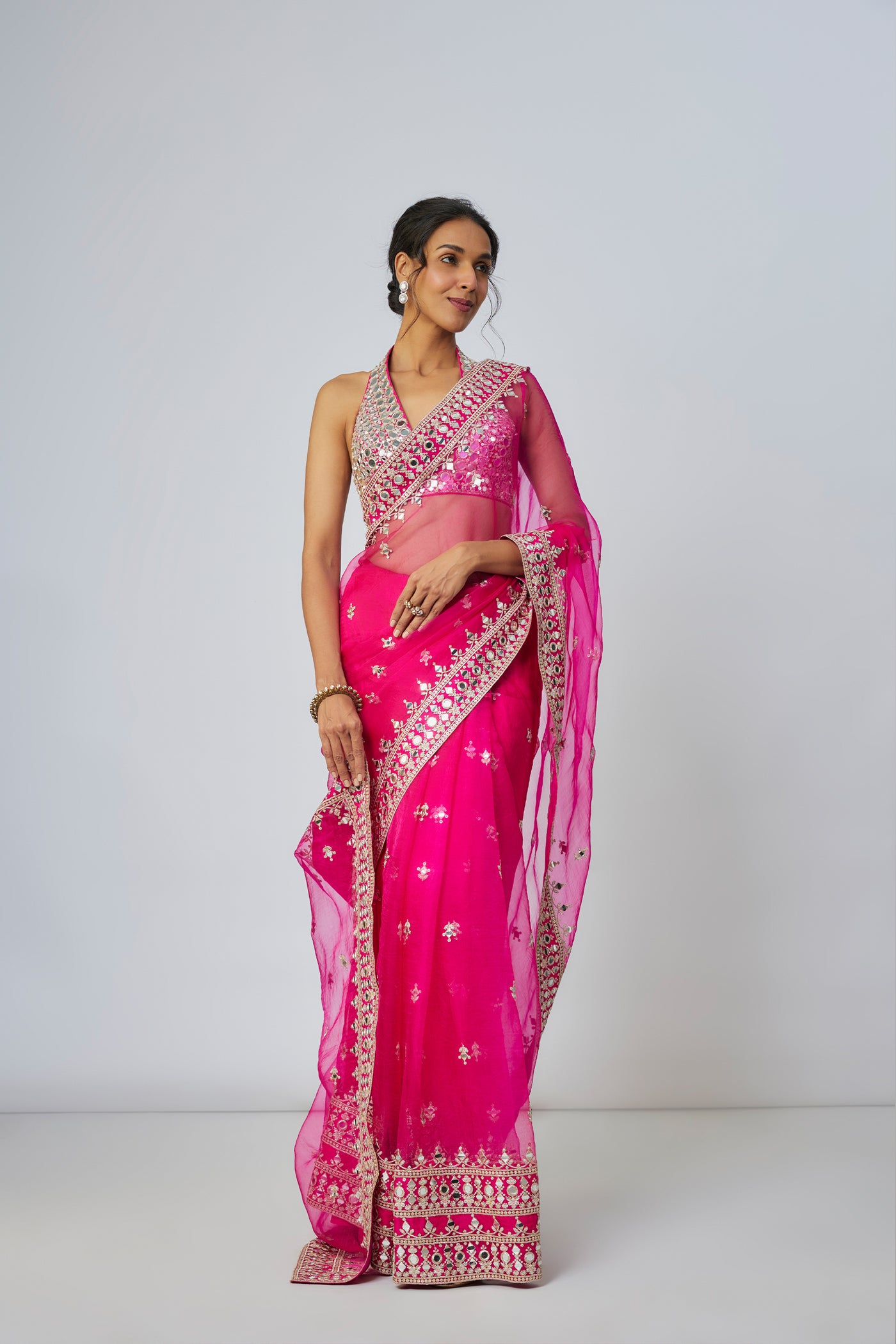 Gopi Vaid Abhinaya Saree Set indian designer wear online shopping melange singapore