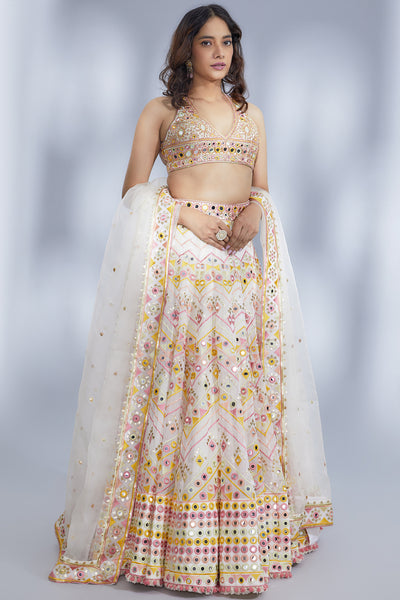 Gopi Vaid Adara Lehenga Set indian designer wear online shopping melange singapore