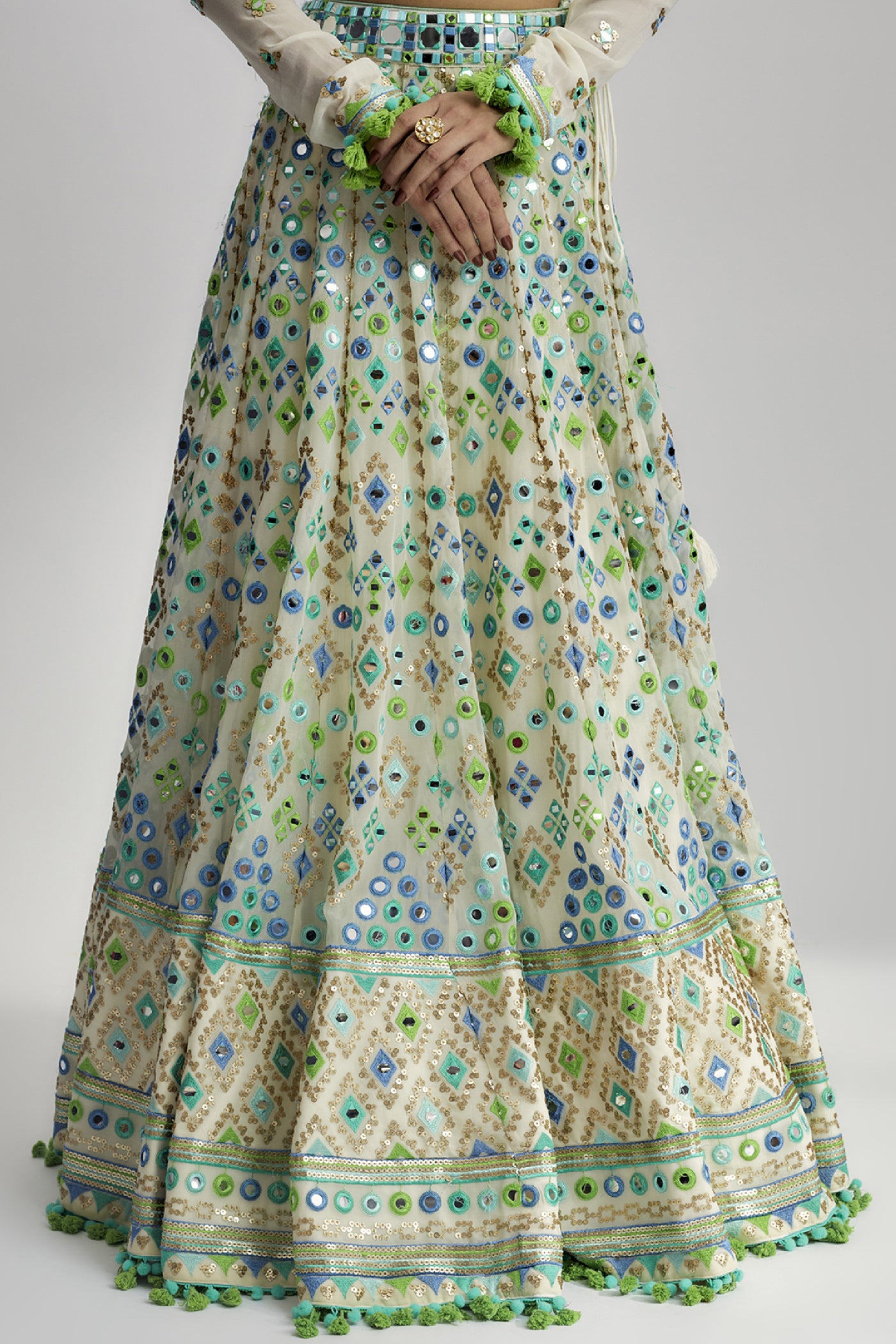 Gopi Vaid Alani Lehenga Set indian designer wear online shopping melange singapore
