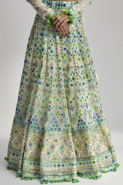 Gopi Vaid Alani Lehenga Set indian designer wear online shopping melange singapore