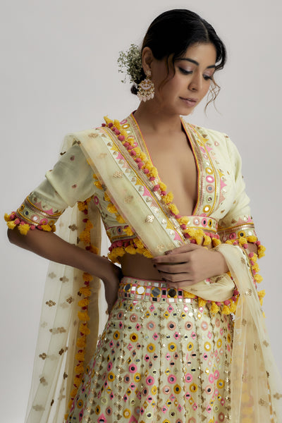 Gopi Vaid Aneha Mela Lehenga Set Indian designer wear online shopping melange singapore