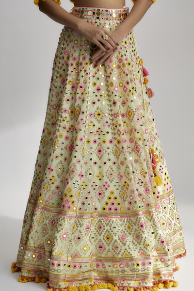 Gopi Vaid Aneha Mela Lehenga Set Indian designer wear online shopping melange singapore