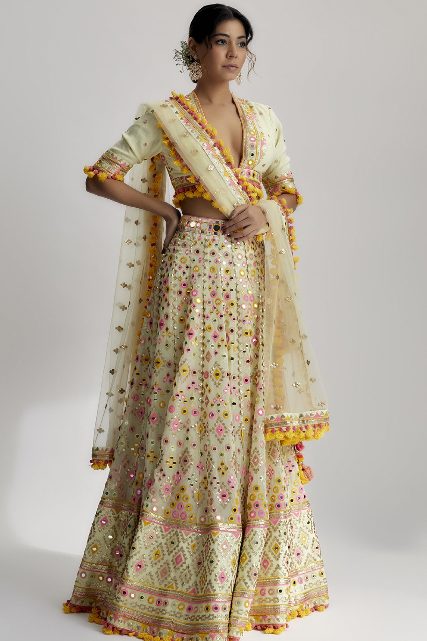 Gopi Vaid Aneha Mela Lehenga Set Indian designer wear online shopping melange singapore