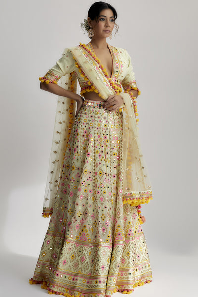 Gopi Vaid Aneha Mela Lehenga Set Indian designer wear online shopping melange singapore 