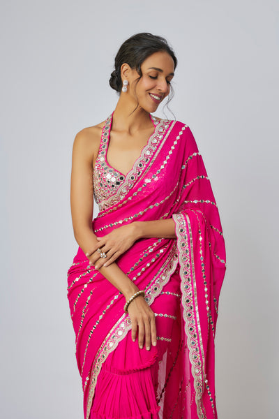 Gopi Vaid Aradhana Saree Set indian designer wear online shopping melange singapore