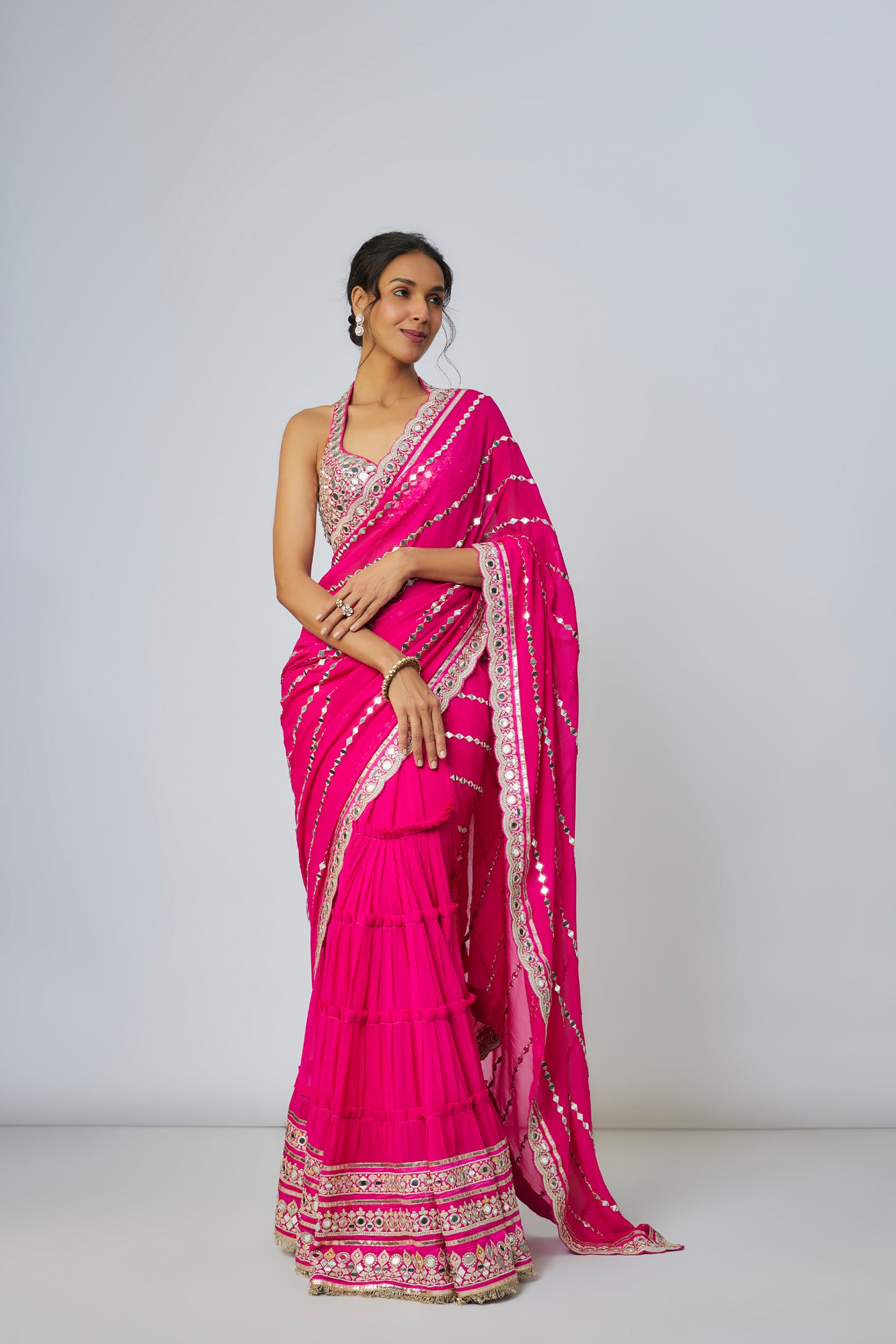 Gopi Vaid Aradhana Saree Set indian designer wear online shopping melange singapore