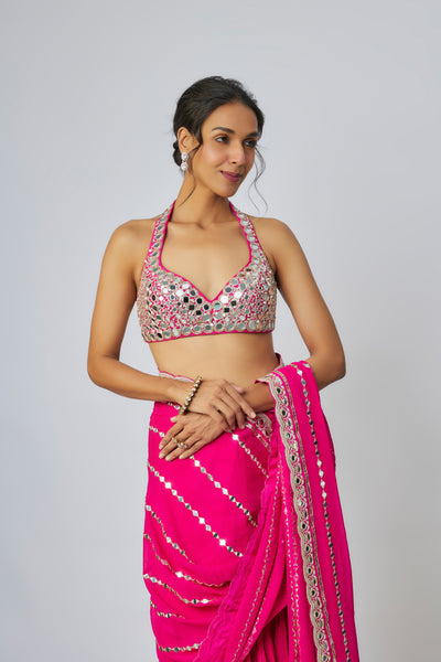 Gopi Vaid Aradhana Saree Set indian designer wear online shopping melange singapore