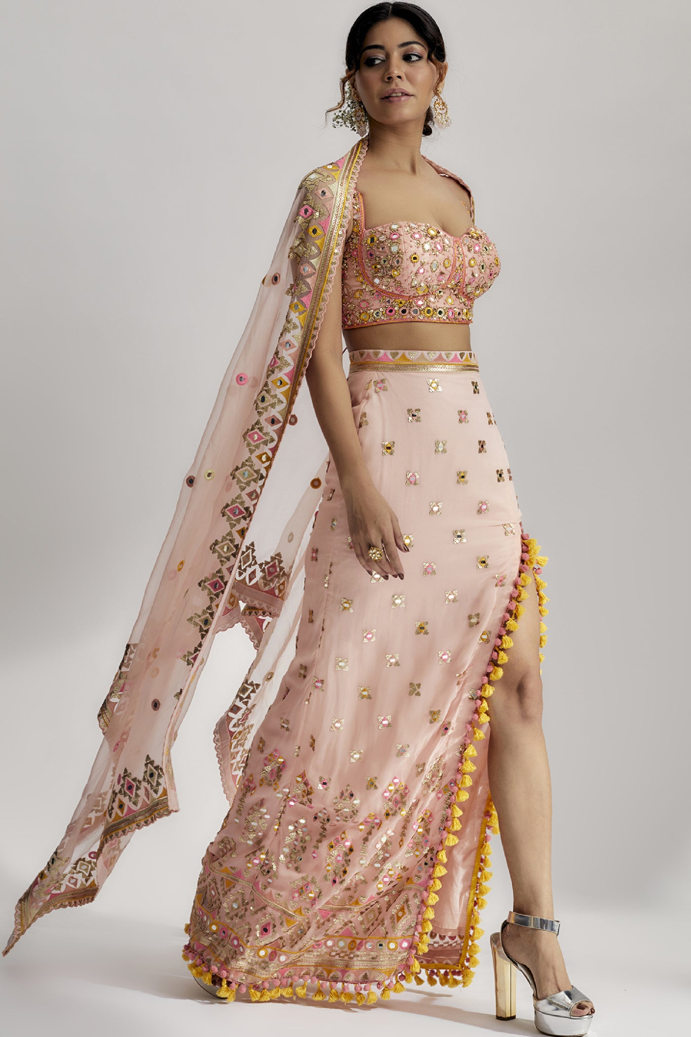 Gopi Vaid Arari Skirt Set indian designer wear online shopping melange singapore