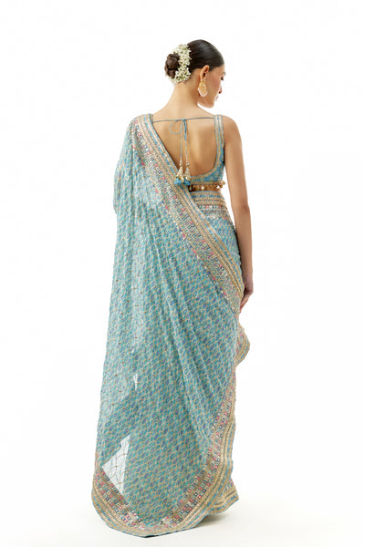 Gopi Vaid Bela Saree Set Indian designer wear online shopping melange singapore
