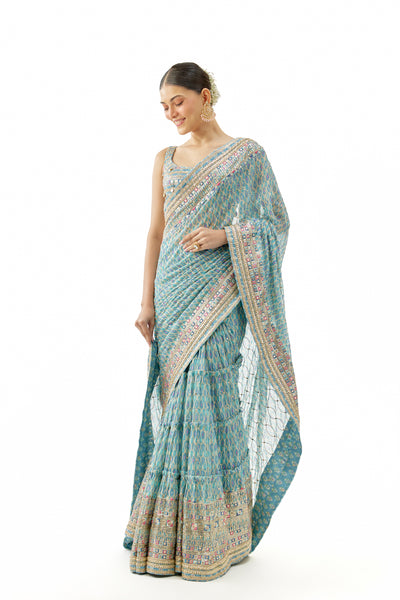 Gopi Vaid Bela Saree Set Indian designer wear online shopping melange singapore
