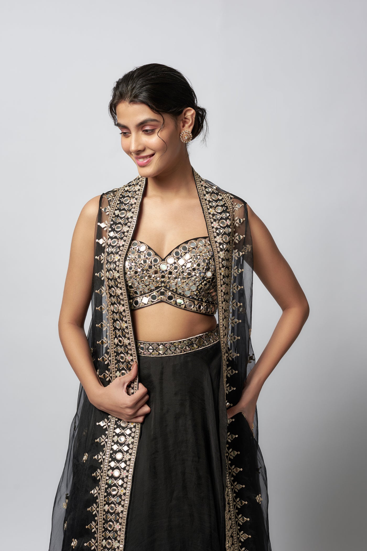 Gopi Vaid Chandana Lehenga Set indian designer wear online shopping melange singapore