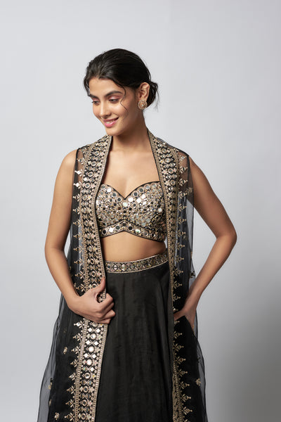 Gopi Vaid Chandana Lehenga Set indian designer wear online shopping melange singapore