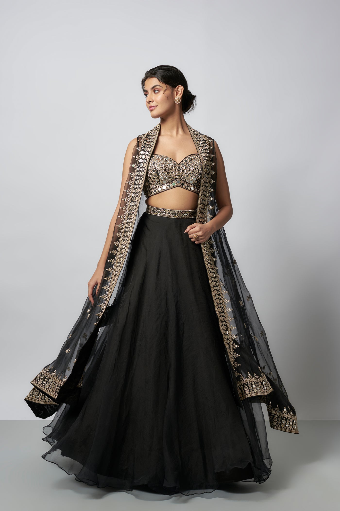 Gopi Vaid Chandana Lehenga Set indian designer wear online shopping melange singapore