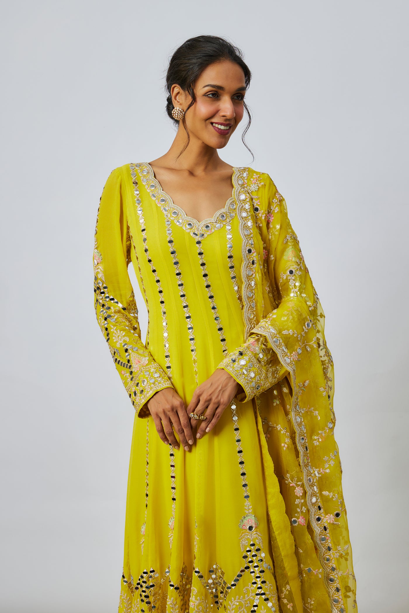 Gopi Vaid Cheshtha Anarkali Set indian designer wear online shopping melange singapore