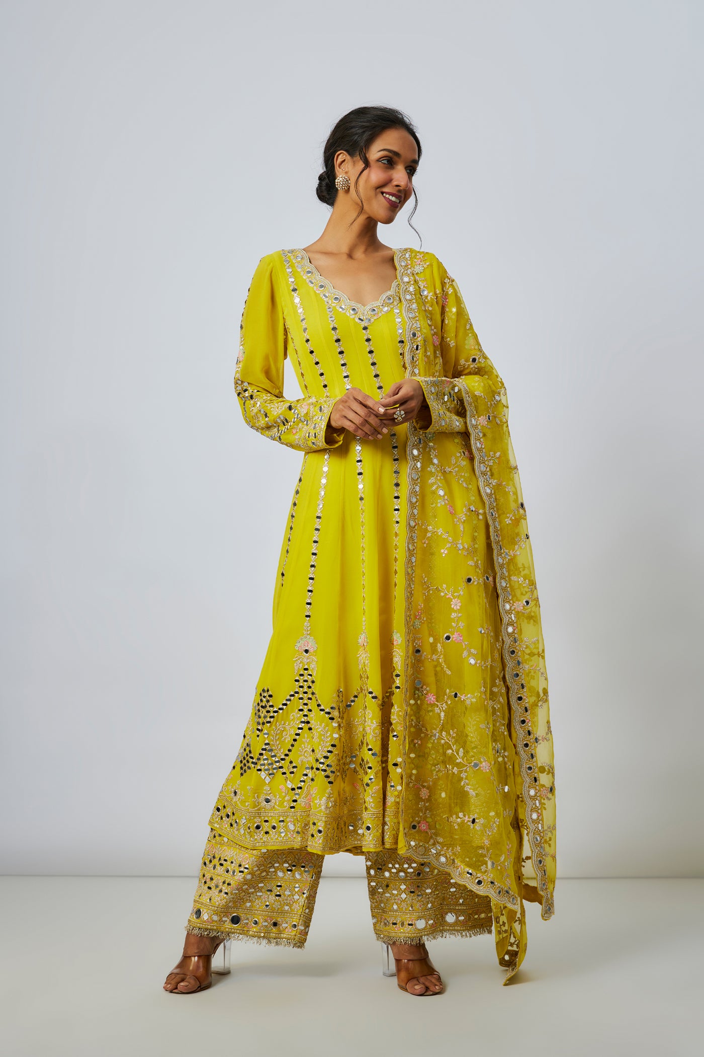 Gopi Vaid Cheshtha Anarkali Set indian designer wear online shopping melange singapore