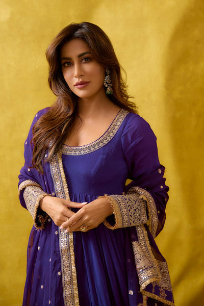 Gopi Vaid Chitrangada Anarkali Set indian designer wear online shopping melange singapore 