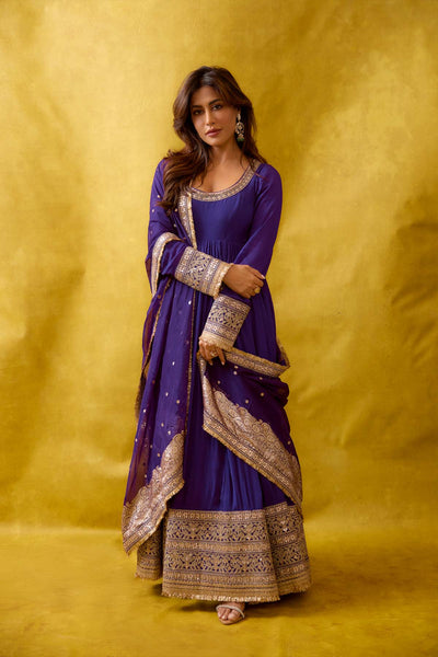 Gopi Vaid Chitrangada Anarkali Set indian designer wear online shopping melange singapore 