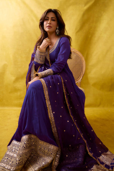 Gopi Vaid Chitrangada Anarkali Set indian designer wear online shopping melange singapore 