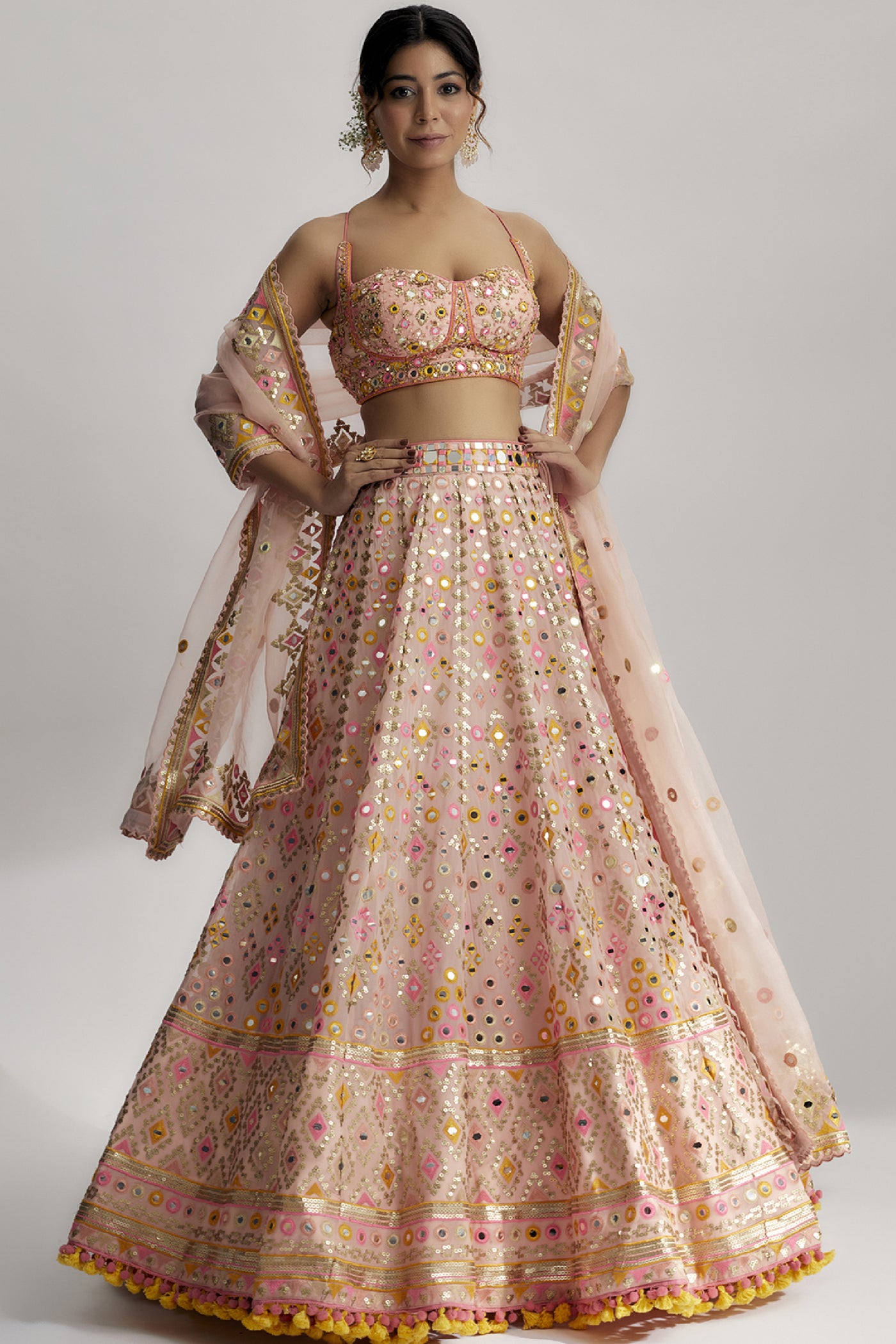 Gopi Vaid Delnaz Lehenga Set indian designer wear online shopping melange singapore 