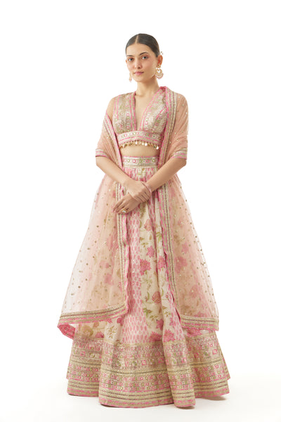 Gopi Vaid Devyani Lehenga Set Indian designer wear online shopping melange singapore
