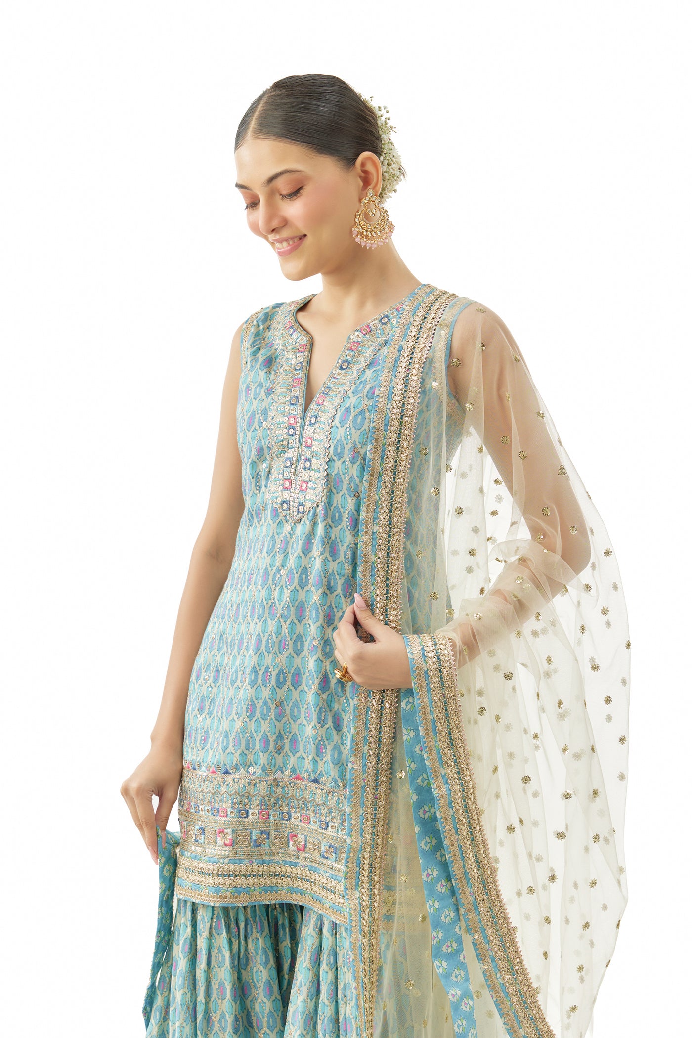 Gopi Vaid Dhruvi Sharara Set Indian designer wear online shopping melange singapore