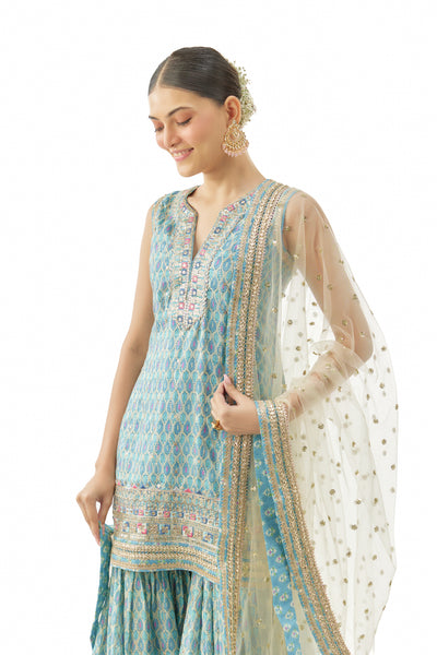 Gopi Vaid Dhruvi Sharara Set Indian designer wear online shopping melange singapore