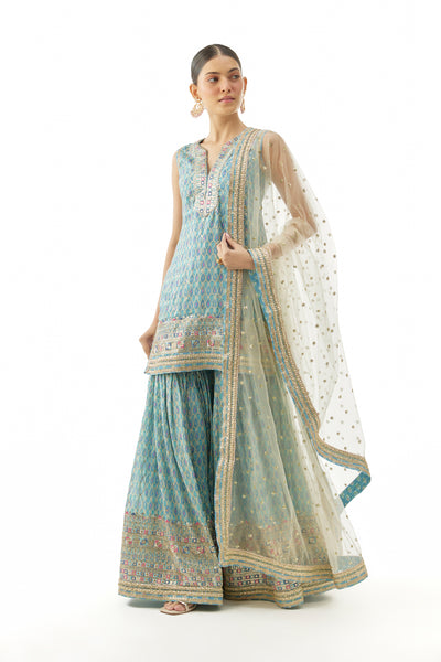 Gopi Vaid Dhruvi Sharara Set Indian designer wear online shopping melange singapore