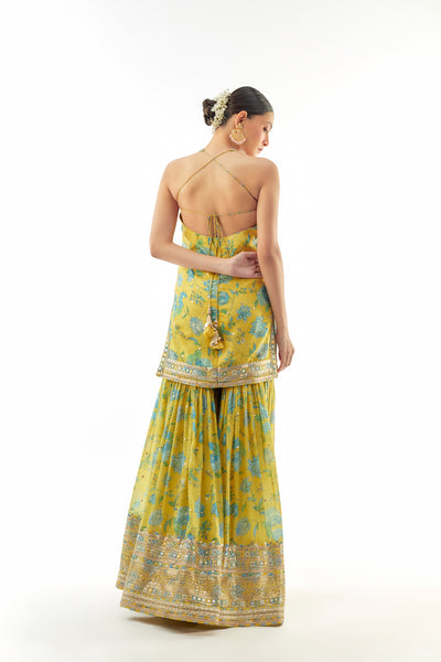 Gopi Vaid Dhvanika Halter Set indian designer wear online shopping melange singapore 
