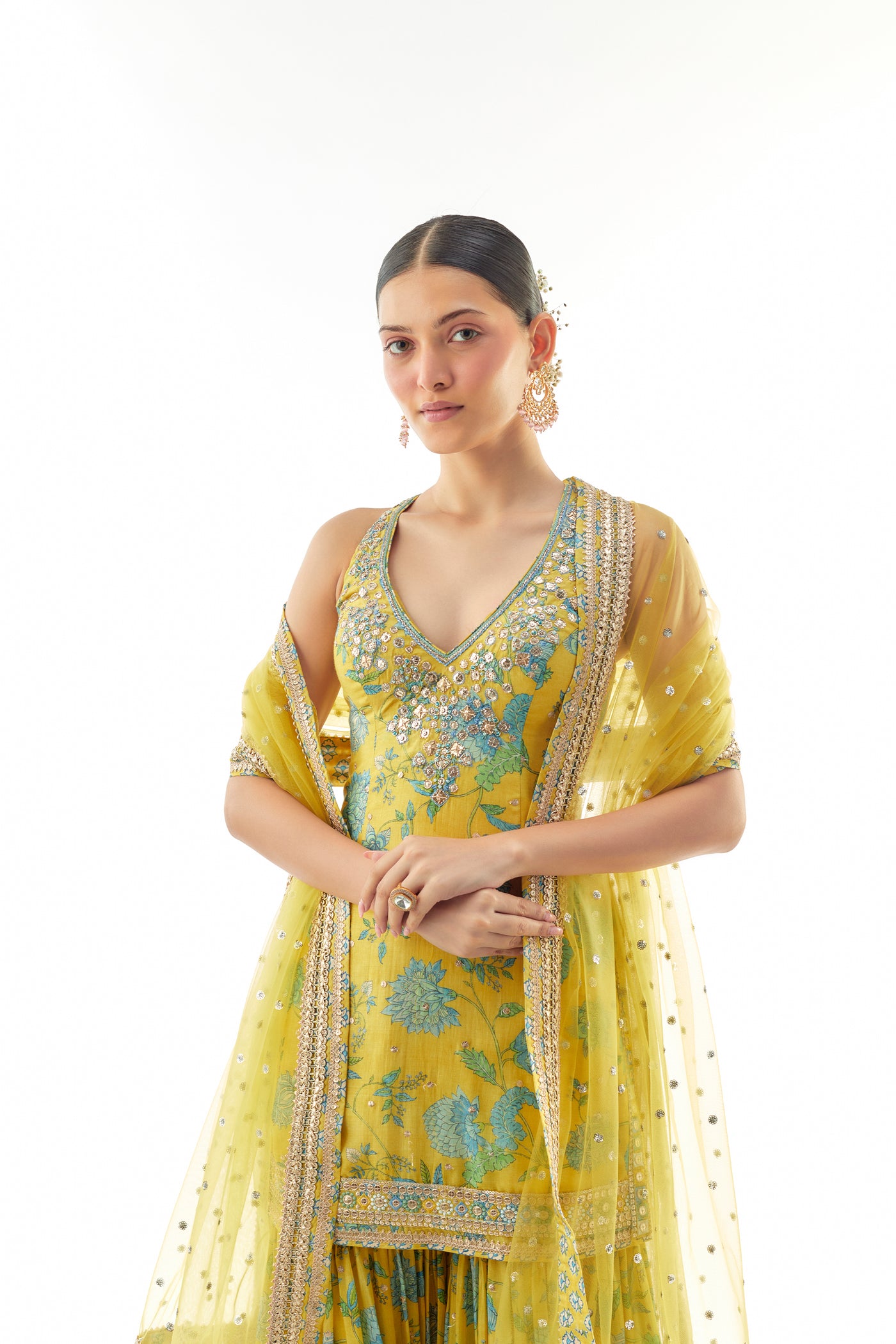 Gopi Vaid Dhvanika Halter Set indian designer wear online shopping melange singapore 
