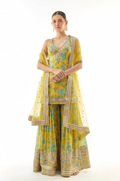 Gopi Vaid Dhvanika Halter Set indian designer wear online shopping melange singapore 
